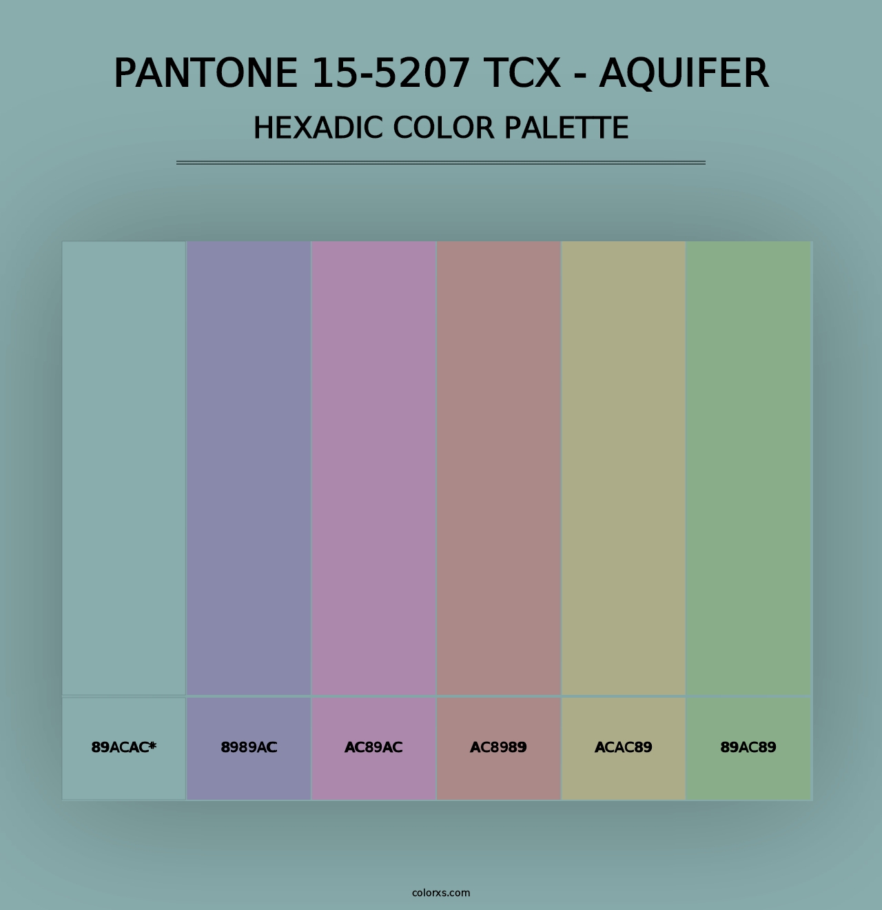 PANTONE 15-5207 TCX - Aquifer - Hexadic Color Palette