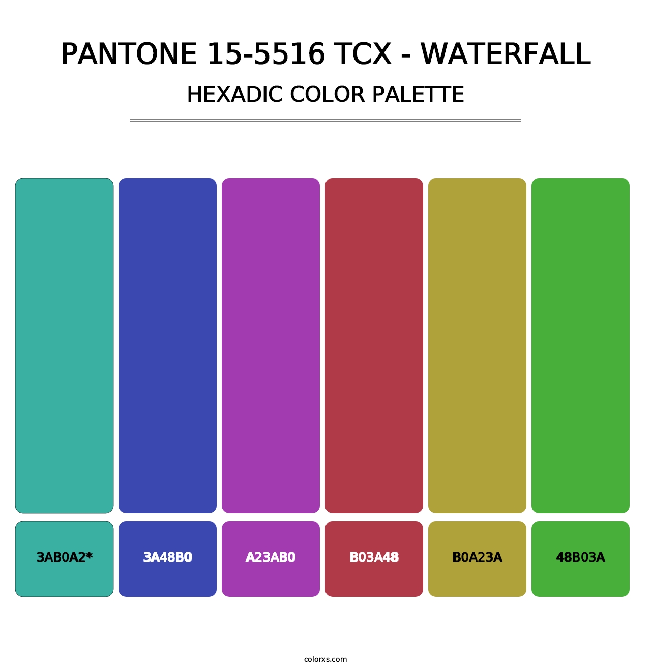 PANTONE 15-5516 TCX - Waterfall - Hexadic Color Palette