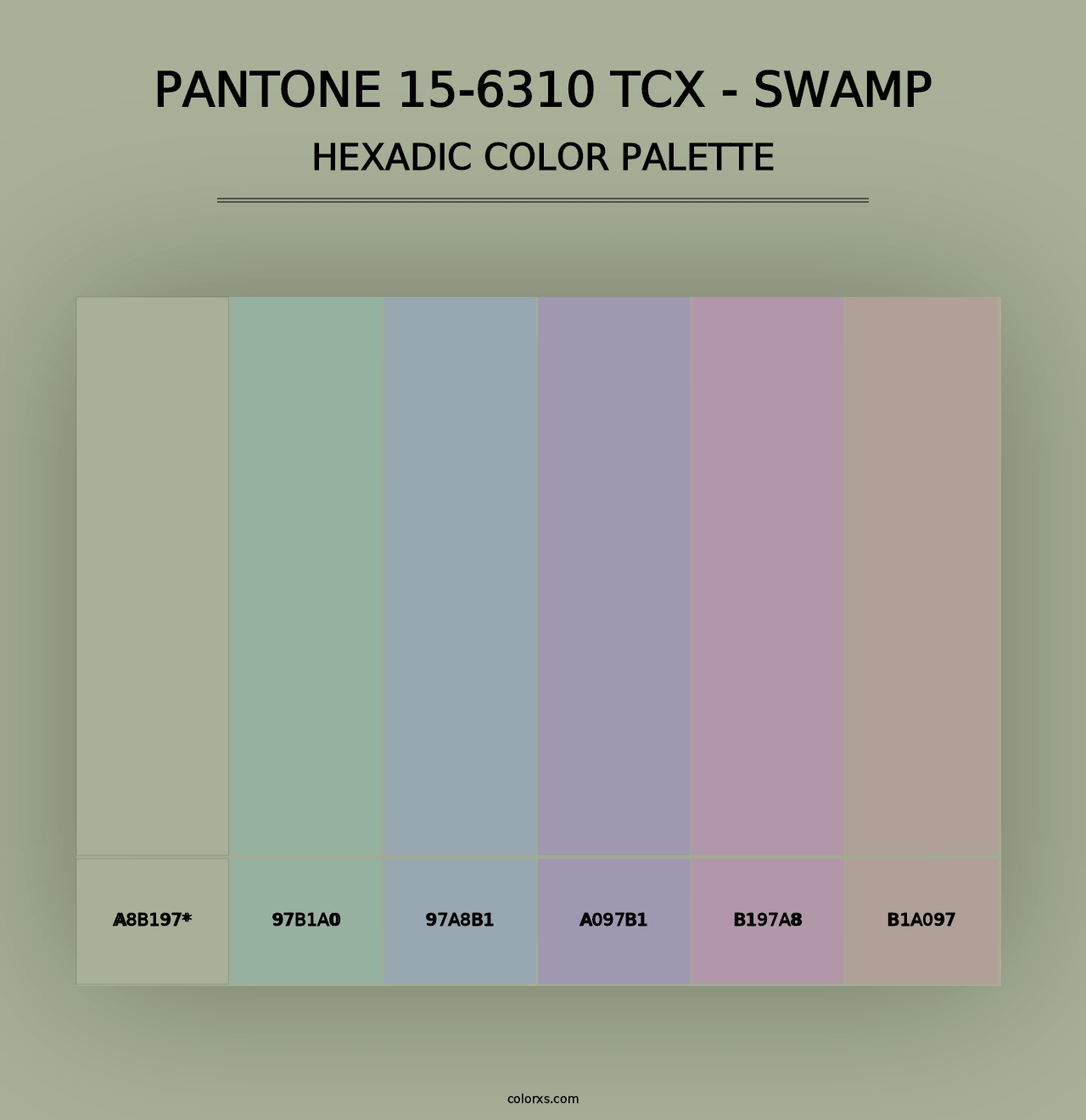 PANTONE 15-6310 TCX - Swamp - Hexadic Color Palette