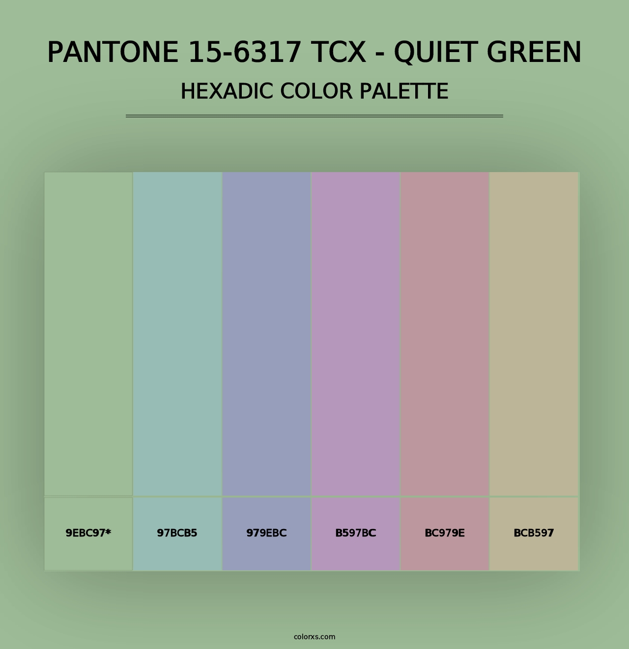 PANTONE 15-6317 TCX - Quiet Green - Hexadic Color Palette