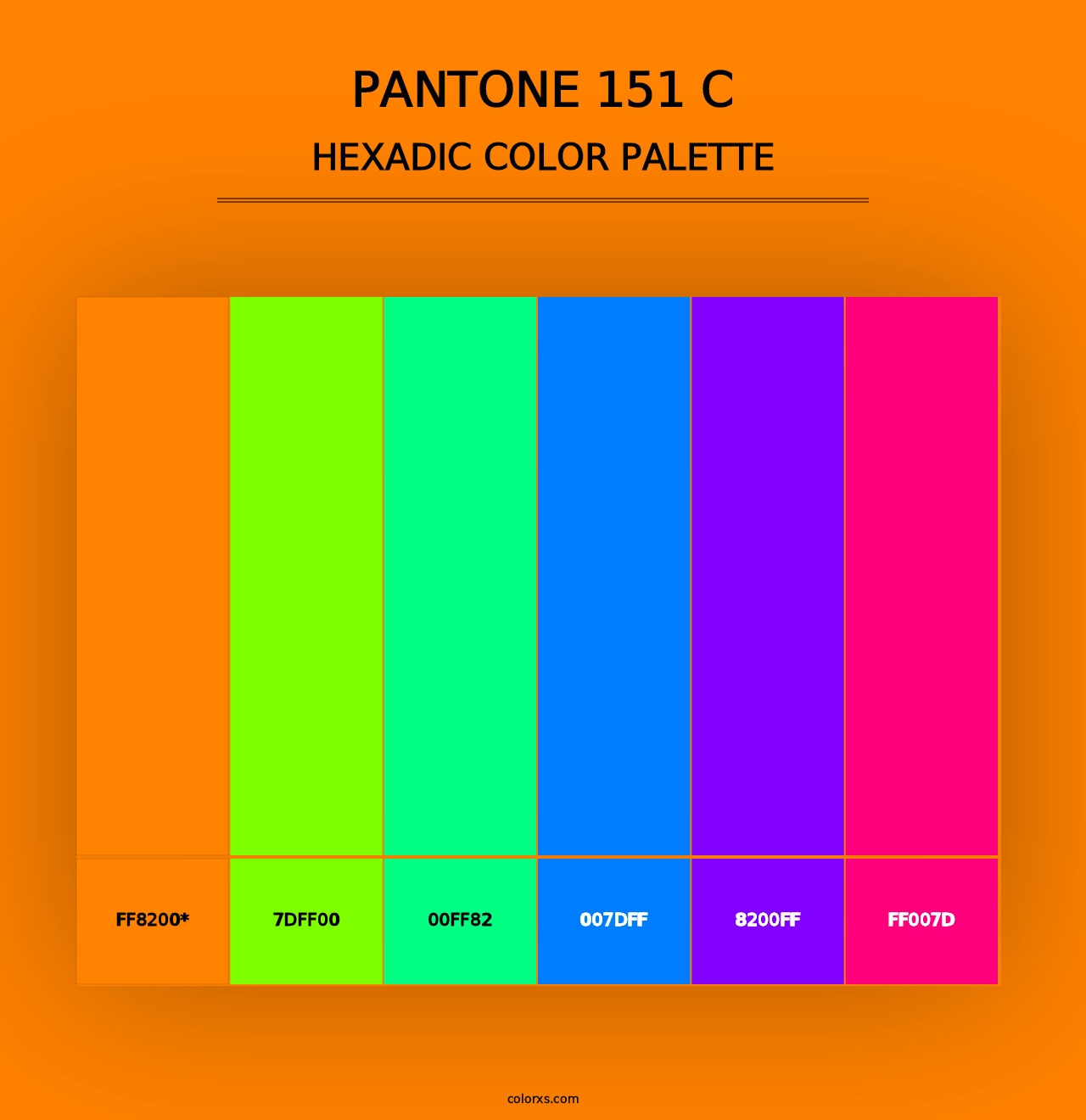 PANTONE 151 C - Hexadic Color Palette