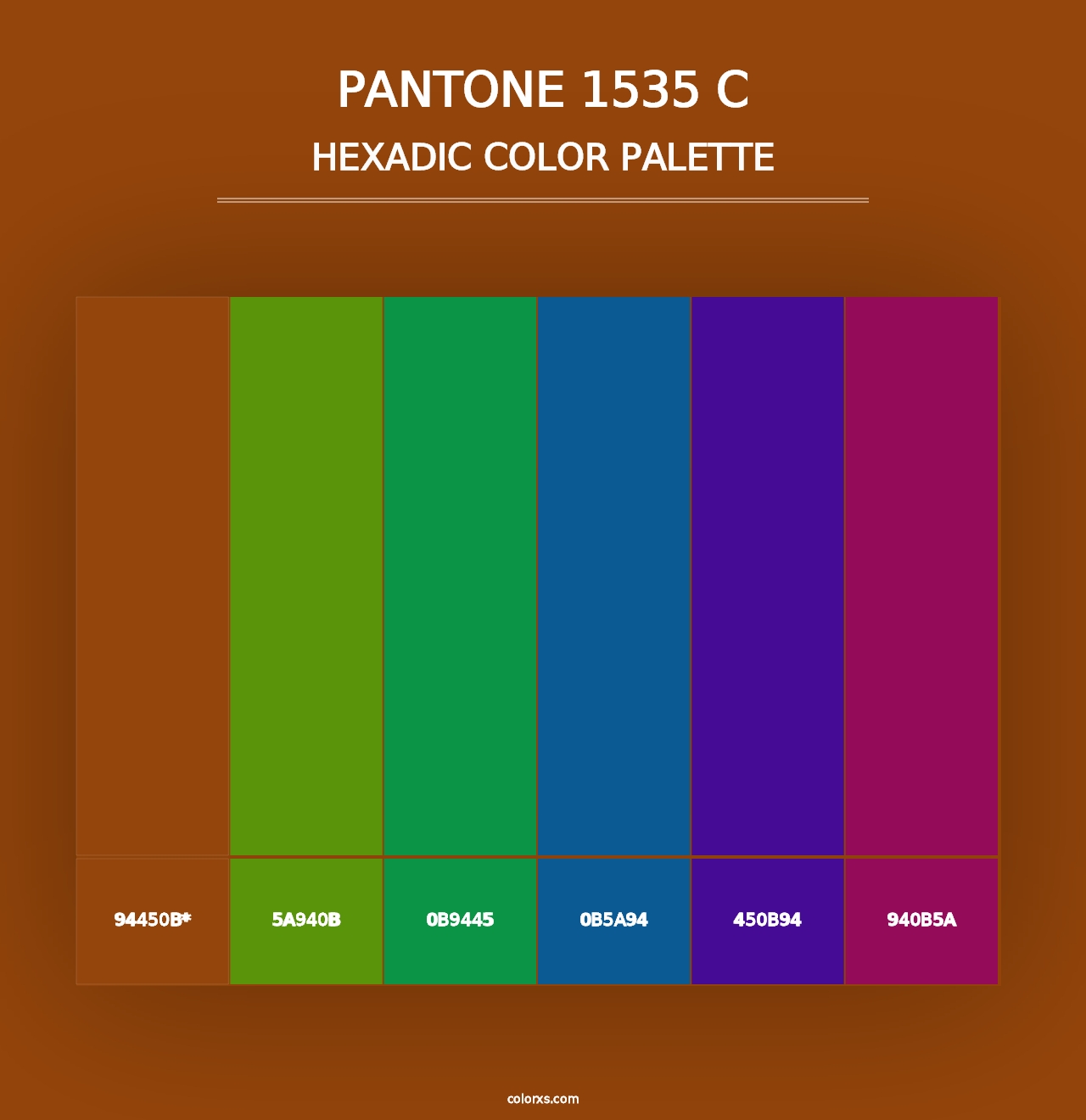 PANTONE 1535 C - Hexadic Color Palette