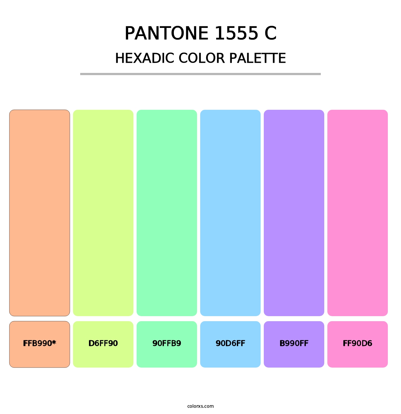 PANTONE 1555 C - Hexadic Color Palette