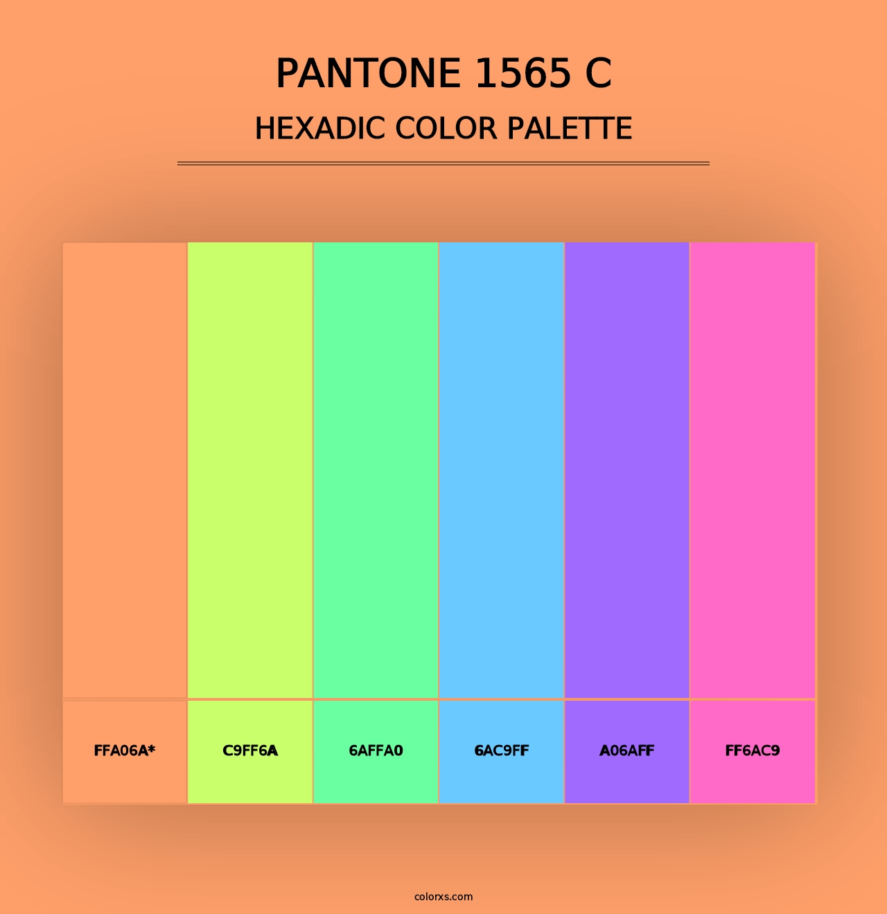 PANTONE 1565 C - Hexadic Color Palette