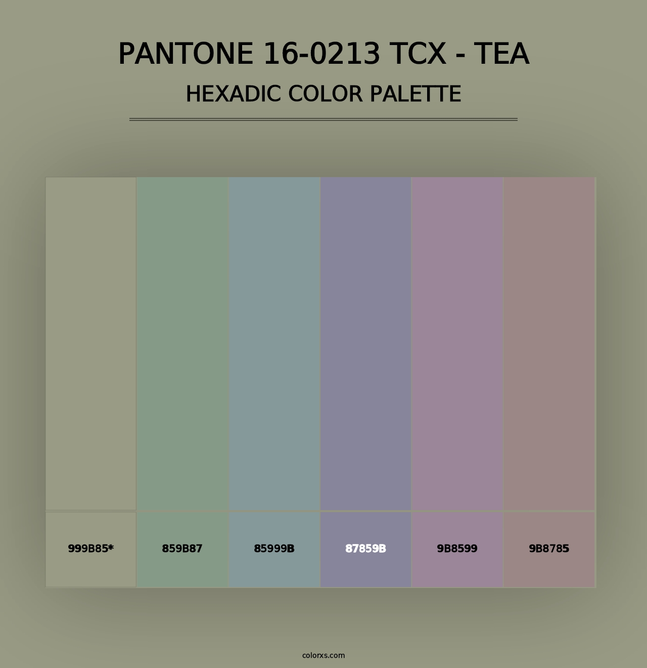 PANTONE 16-0213 TCX - Tea - Hexadic Color Palette