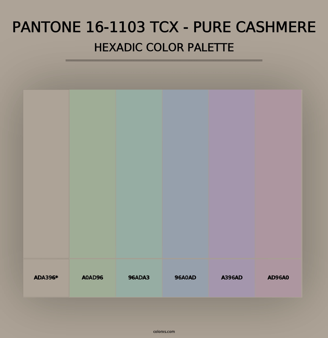 PANTONE 16-1103 TCX - Pure Cashmere - Hexadic Color Palette