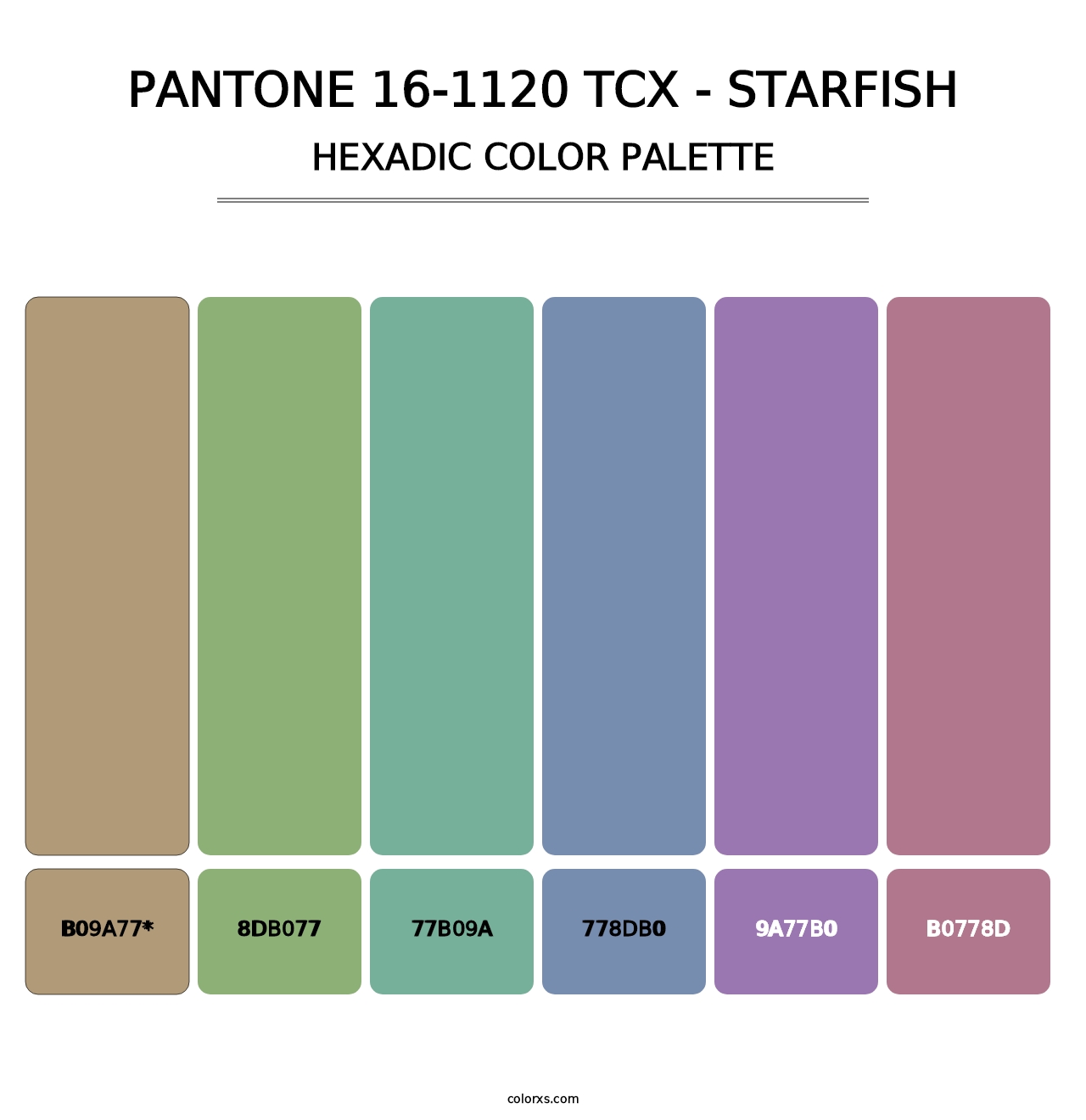 PANTONE 16-1120 TCX - Starfish - Hexadic Color Palette