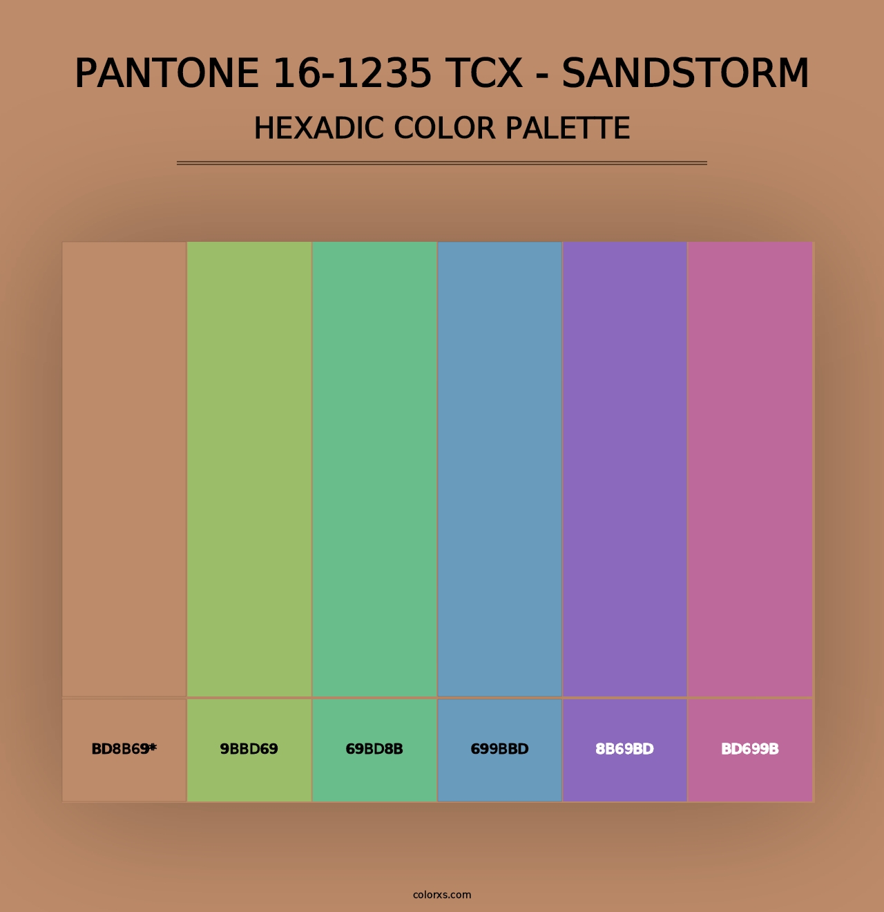 PANTONE 16-1235 TCX - Sandstorm - Hexadic Color Palette