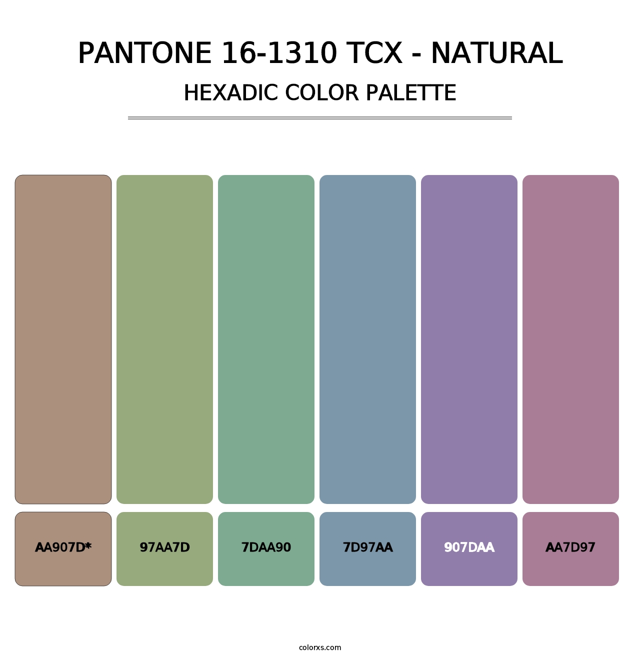 PANTONE 16-1310 TCX - Natural - Hexadic Color Palette