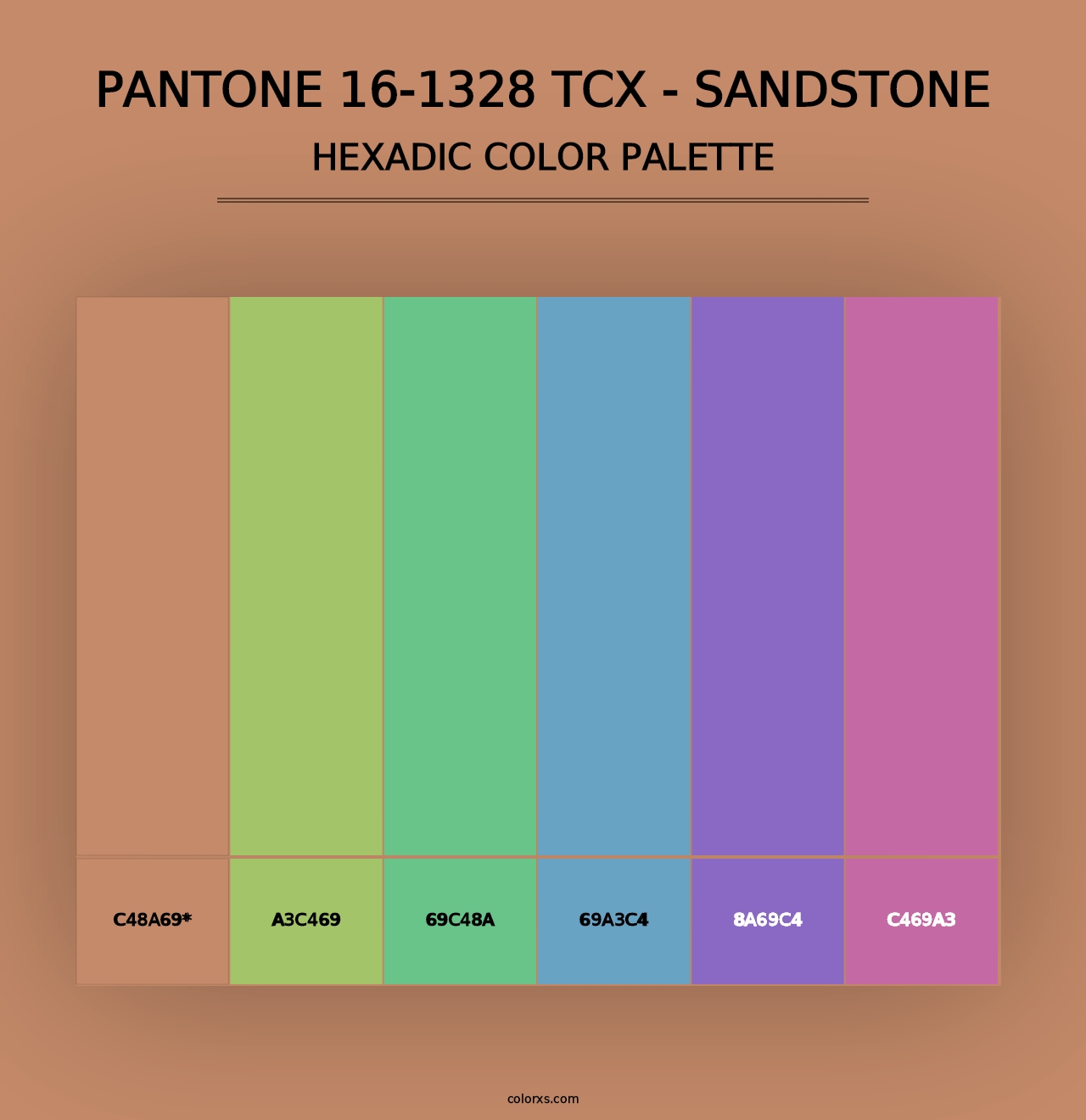 PANTONE 16-1328 TCX - Sandstone - Hexadic Color Palette