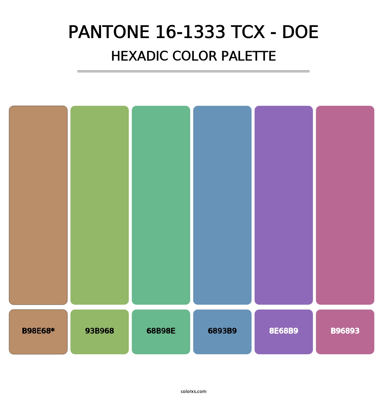 PANTONE 16-1333 TCX - Doe - Hexadic Color Palette