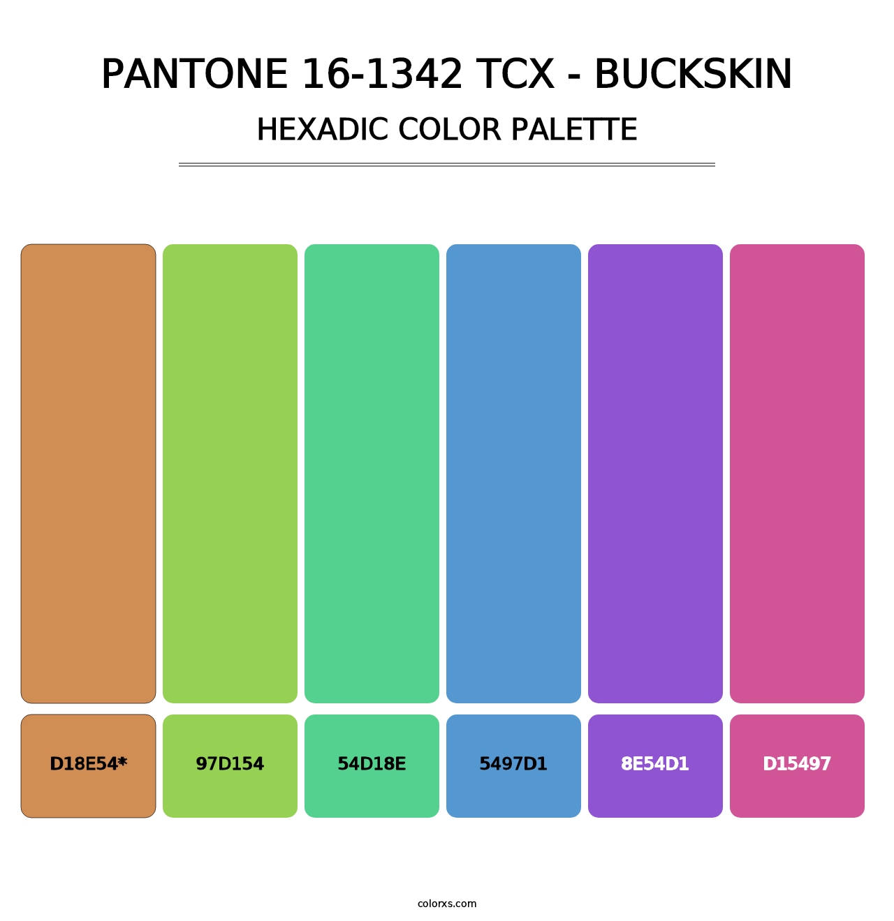 PANTONE 16-1342 TCX - Buckskin - Hexadic Color Palette