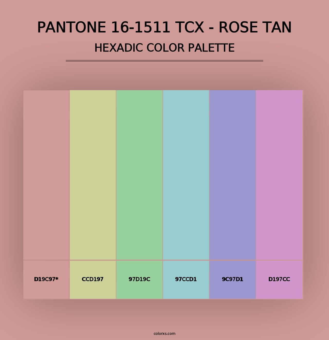 PANTONE 16-1511 TCX - Rose Tan - Hexadic Color Palette