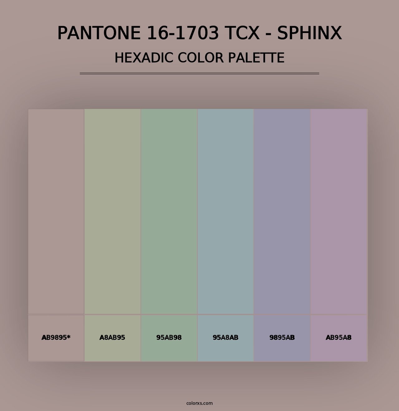 PANTONE 16-1703 TCX - Sphinx - Hexadic Color Palette