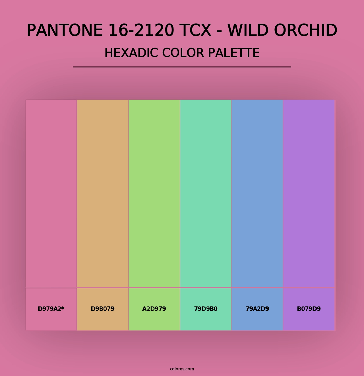 PANTONE 16-2120 TCX - Wild Orchid - Hexadic Color Palette