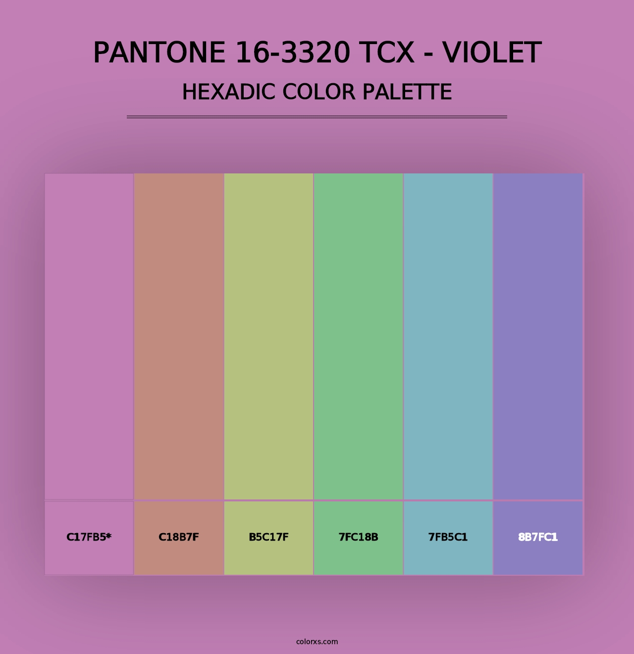 PANTONE 16-3320 TCX - Violet - Hexadic Color Palette