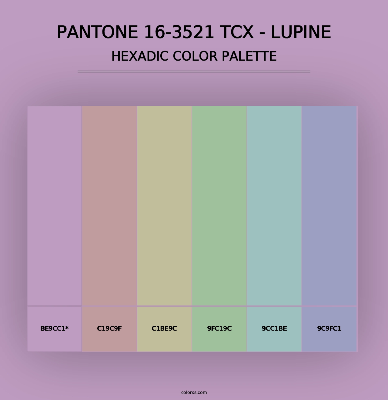 PANTONE 16-3521 TCX - Lupine - Hexadic Color Palette