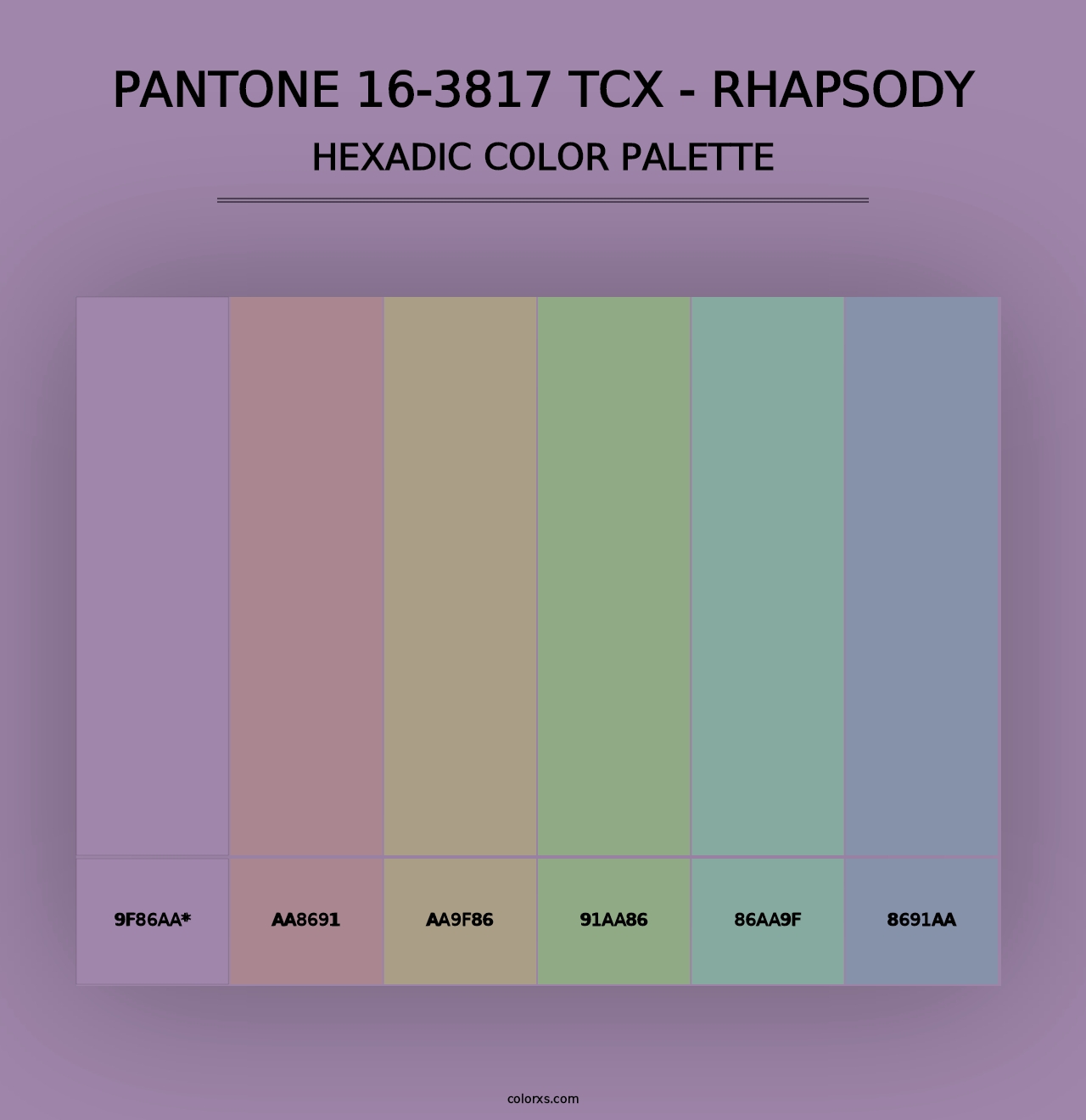 PANTONE 16-3817 TCX - Rhapsody - Hexadic Color Palette