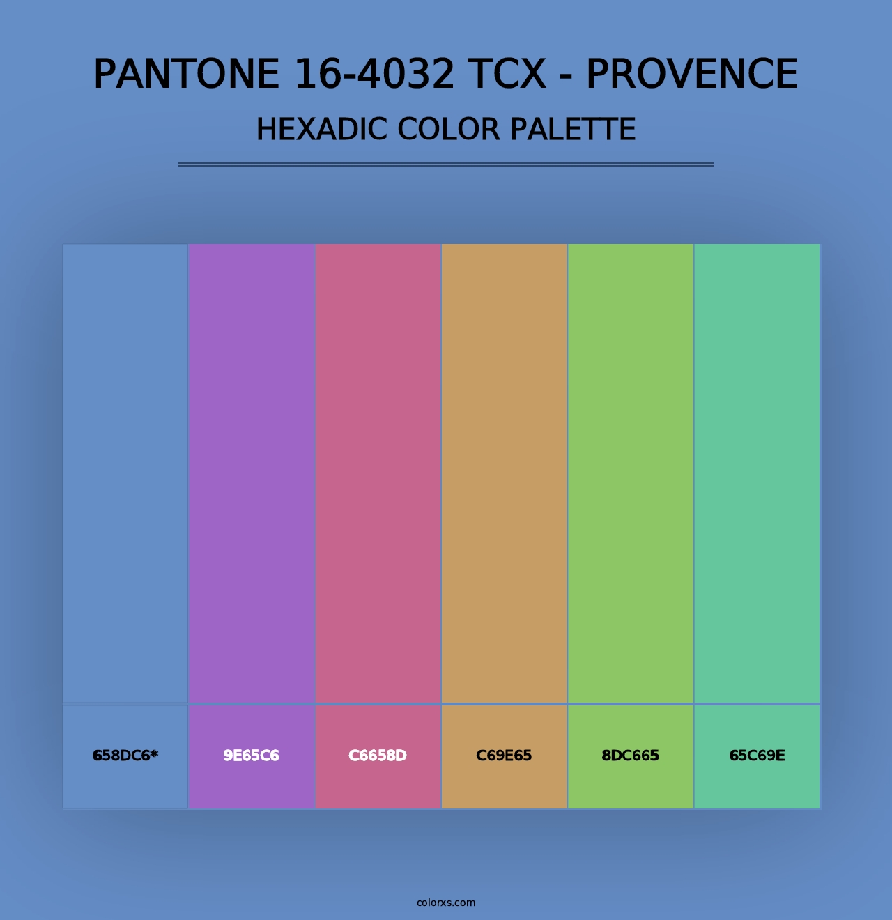 PANTONE 16-4032 TCX - Provence - Hexadic Color Palette