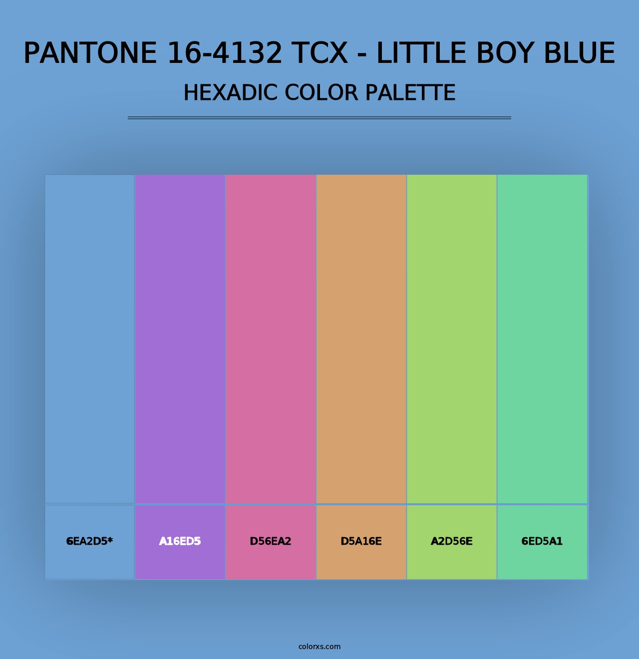 PANTONE 16-4132 TCX - Little Boy Blue - Hexadic Color Palette