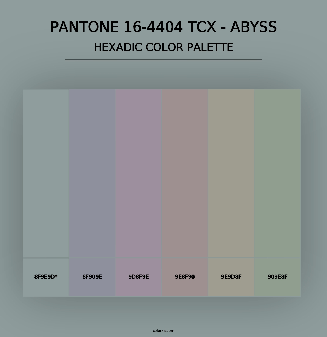 PANTONE 16-4404 TCX - Abyss - Hexadic Color Palette