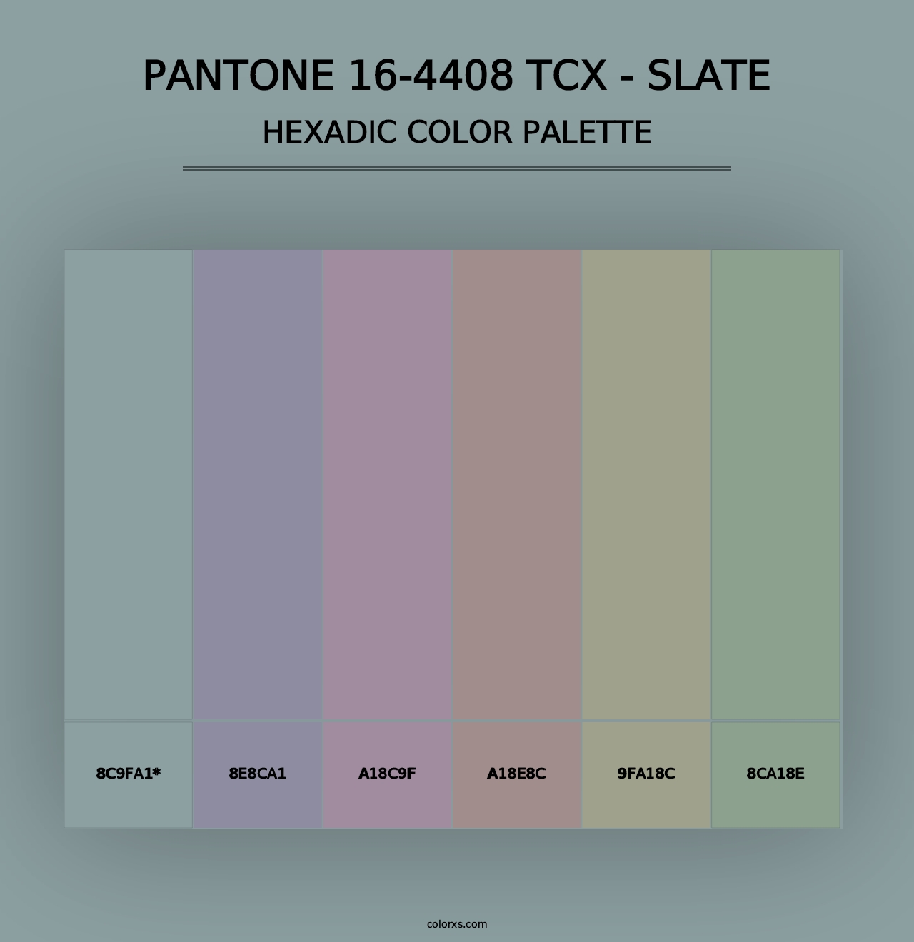 PANTONE 16-4408 TCX - Slate - Hexadic Color Palette