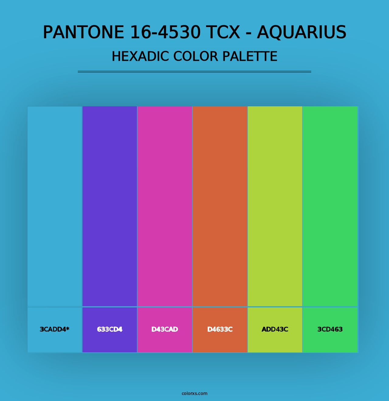 PANTONE 16-4530 TCX - Aquarius - Hexadic Color Palette