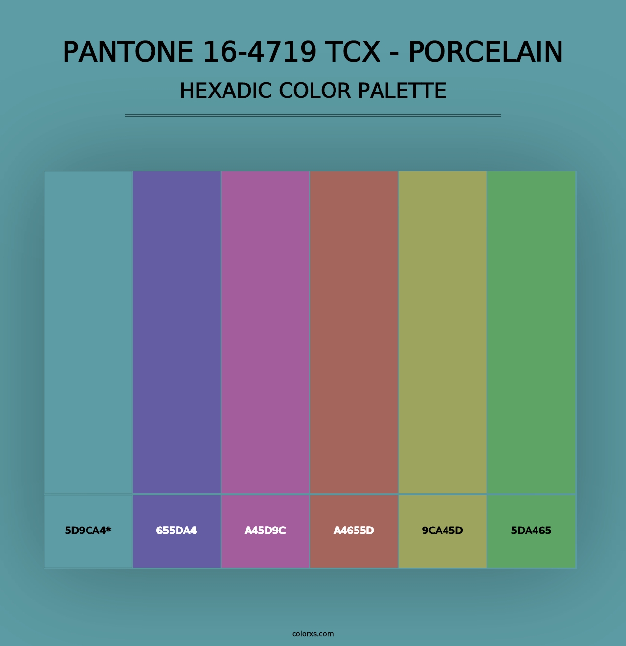 PANTONE 16-4719 TCX - Porcelain - Hexadic Color Palette