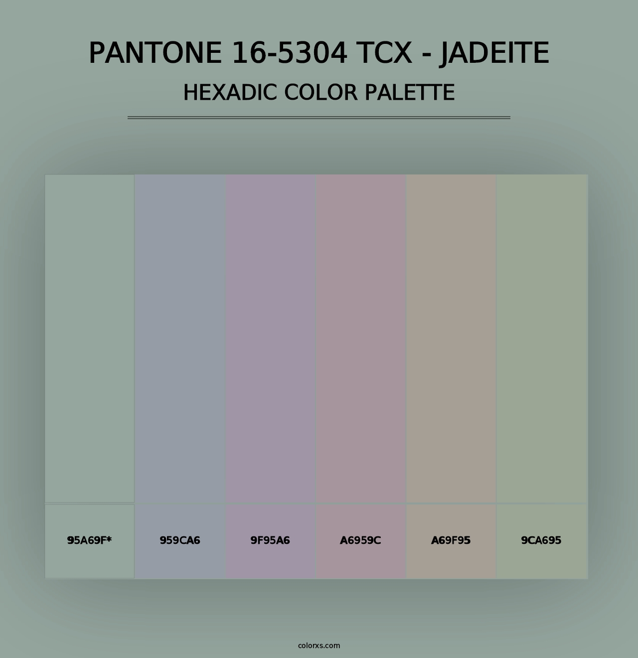 PANTONE 16-5304 TCX - Jadeite - Hexadic Color Palette