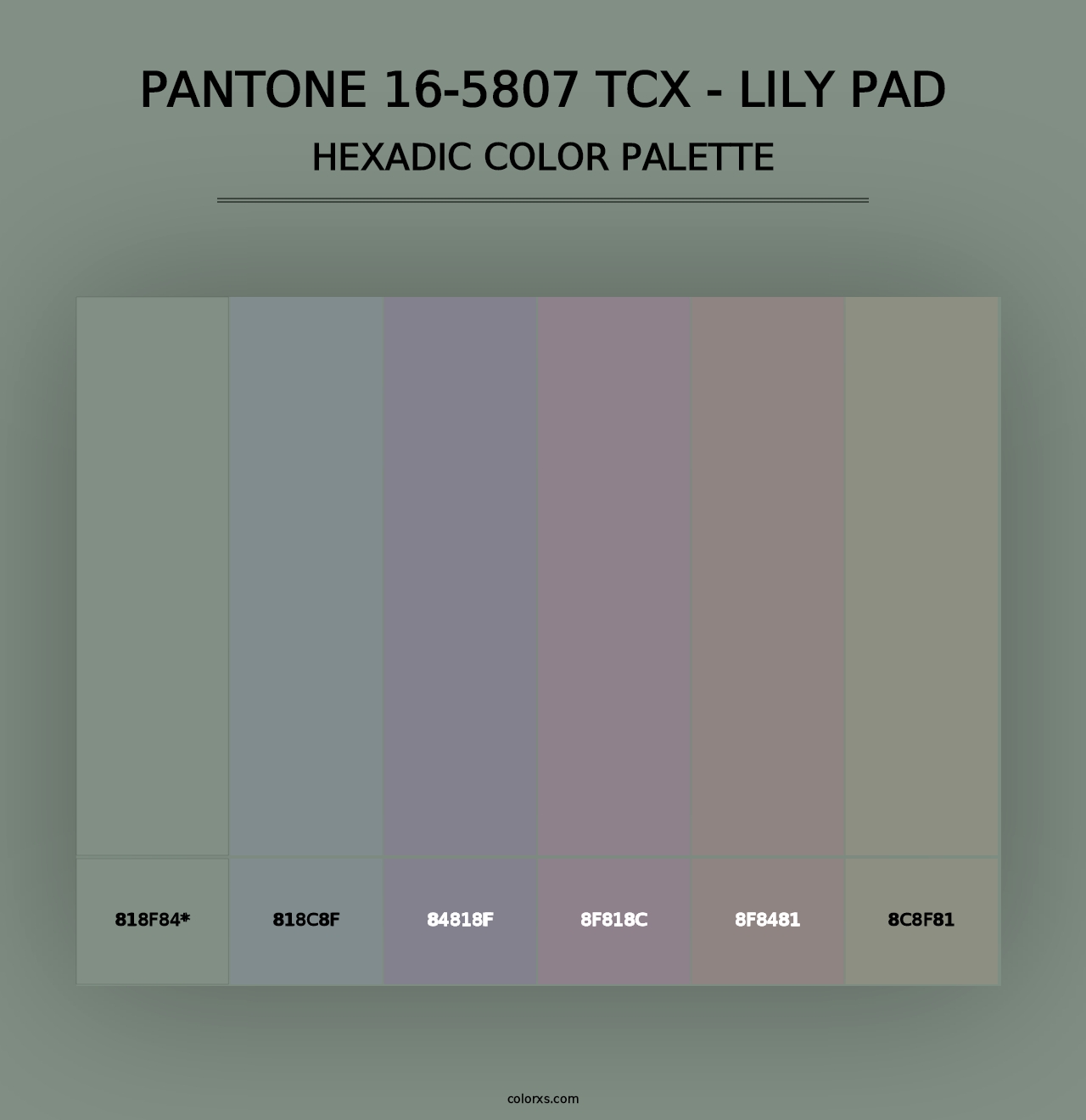 PANTONE 16-5807 TCX - Lily Pad - Hexadic Color Palette