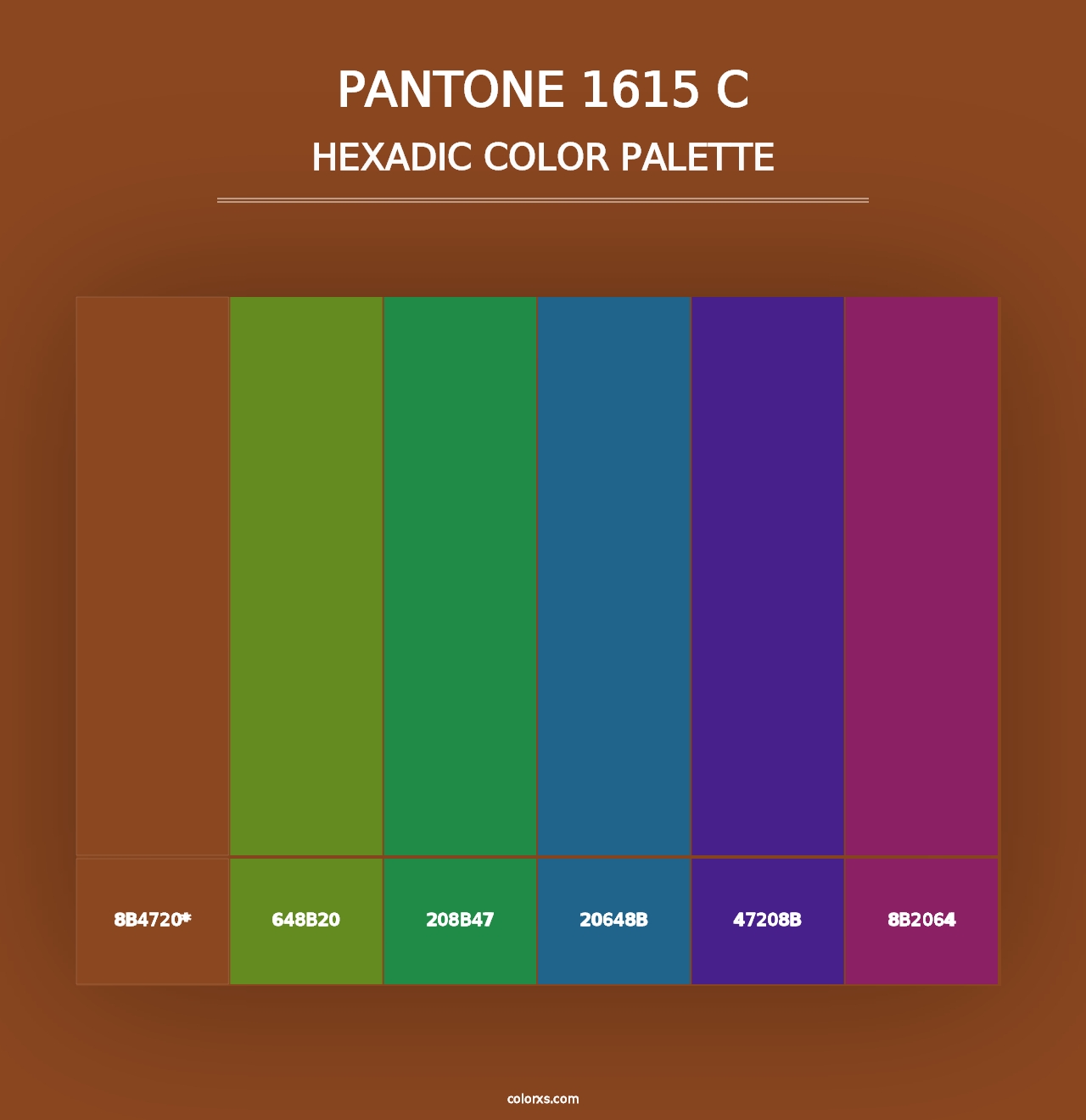 PANTONE 1615 C - Hexadic Color Palette