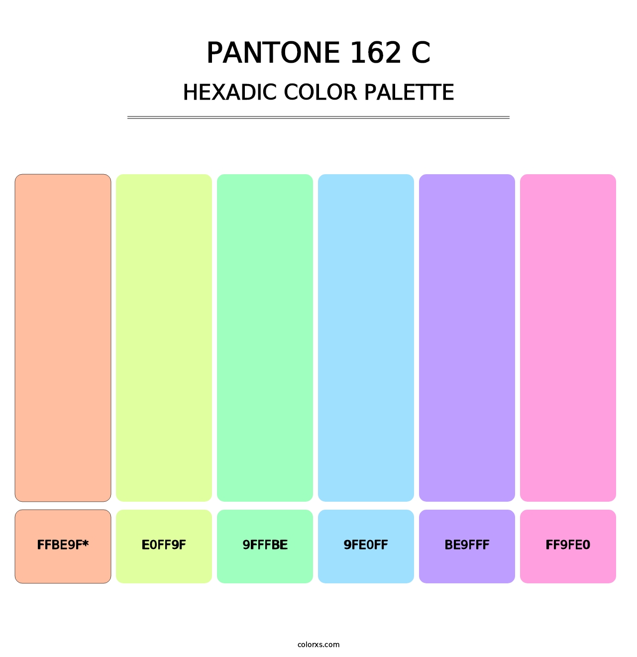 PANTONE 162 C - Hexadic Color Palette