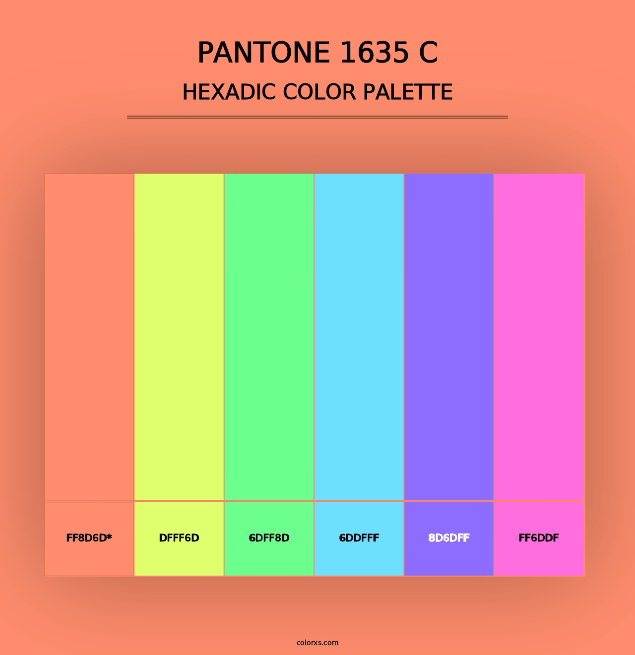 PANTONE 1635 C - Hexadic Color Palette