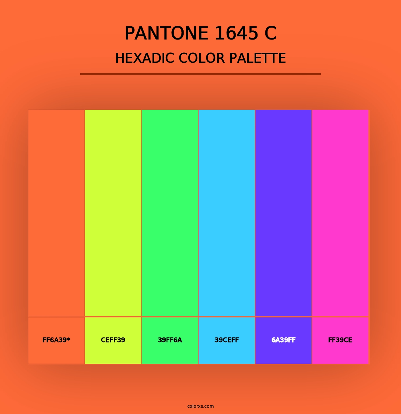 PANTONE 1645 C - Hexadic Color Palette