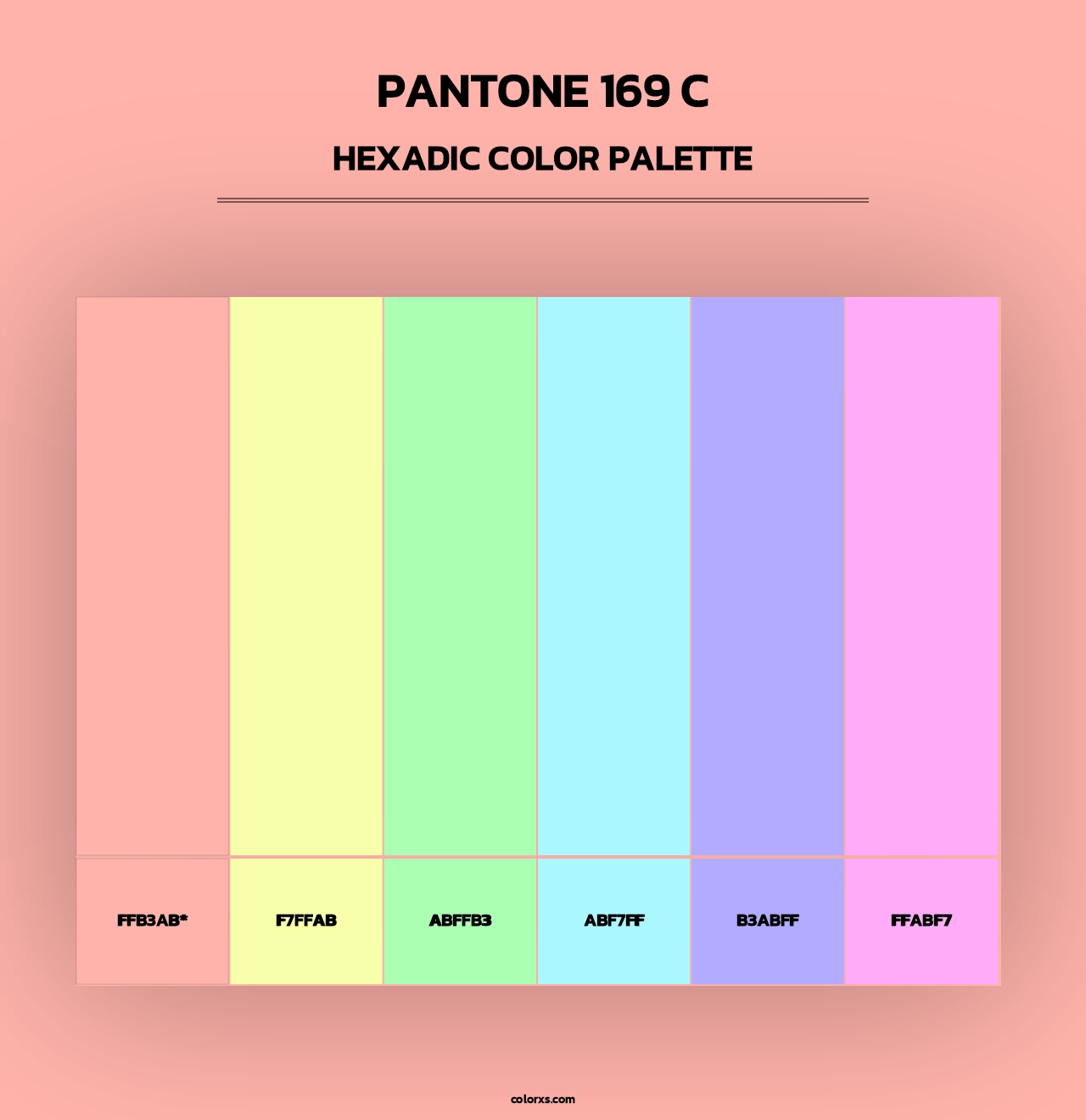 PANTONE 169 C - Hexadic Color Palette