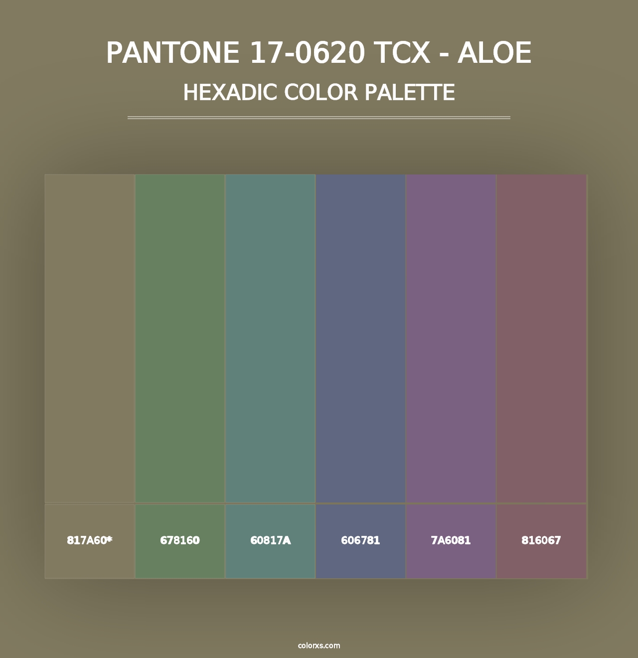 PANTONE 17-0620 TCX - Aloe - Hexadic Color Palette