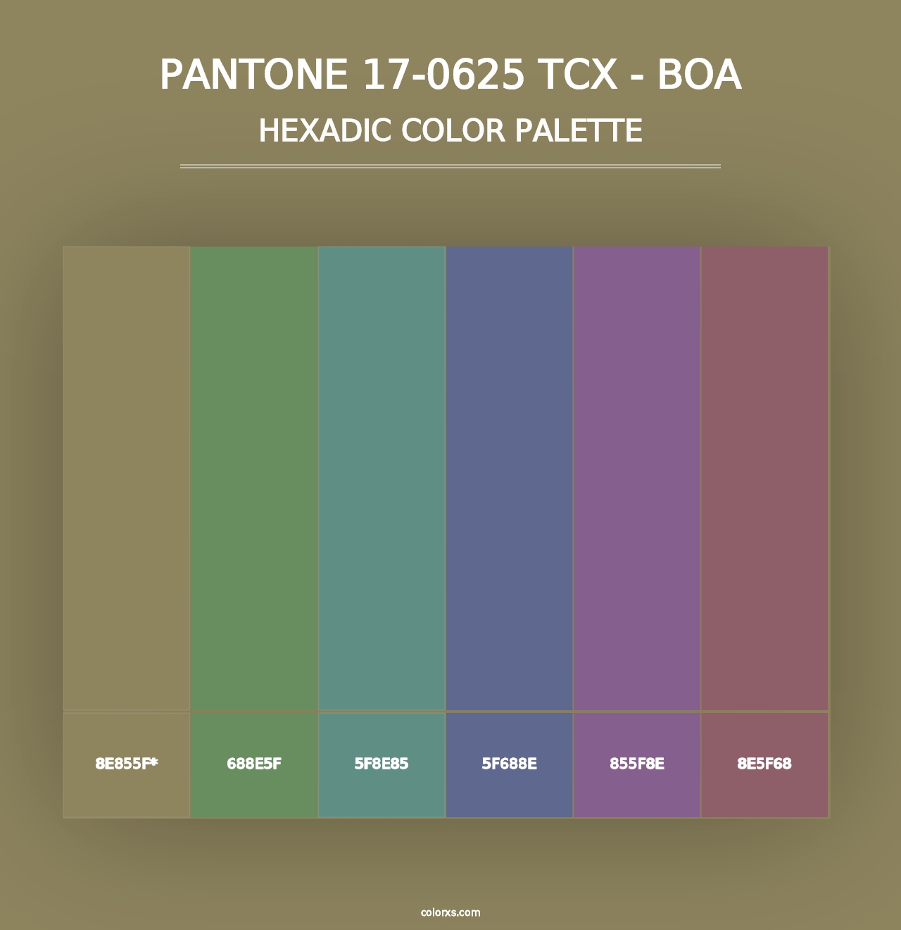 PANTONE 17-0625 TCX - Boa - Hexadic Color Palette