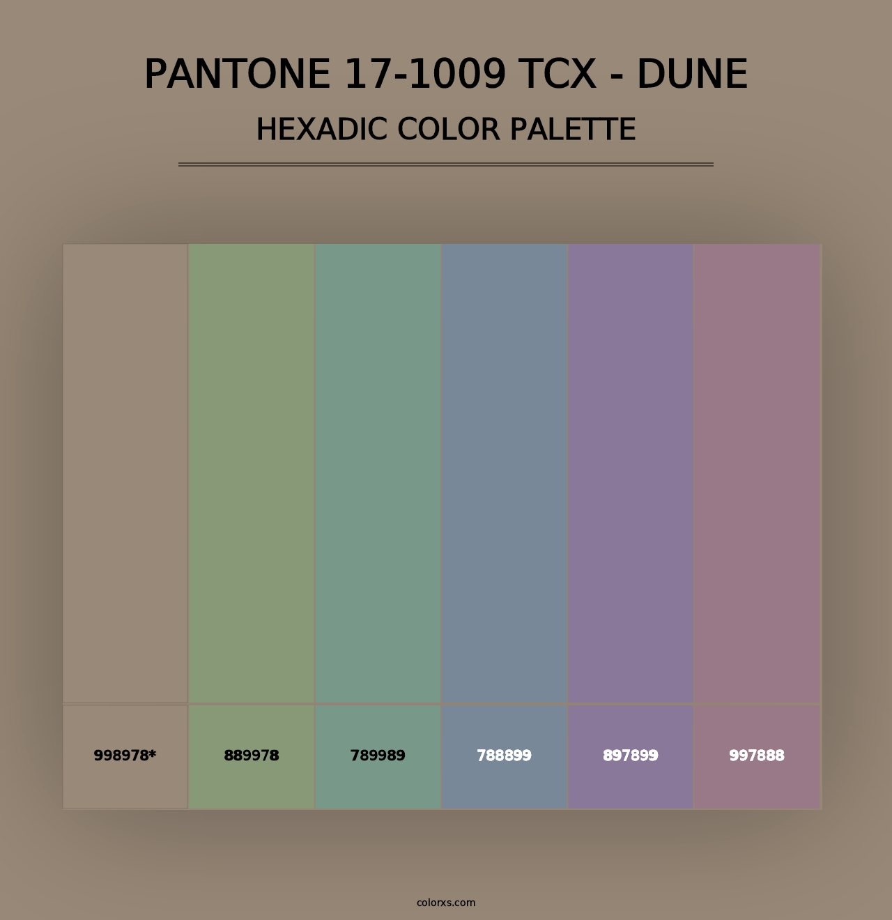 PANTONE 17-1009 TCX - Dune - Hexadic Color Palette