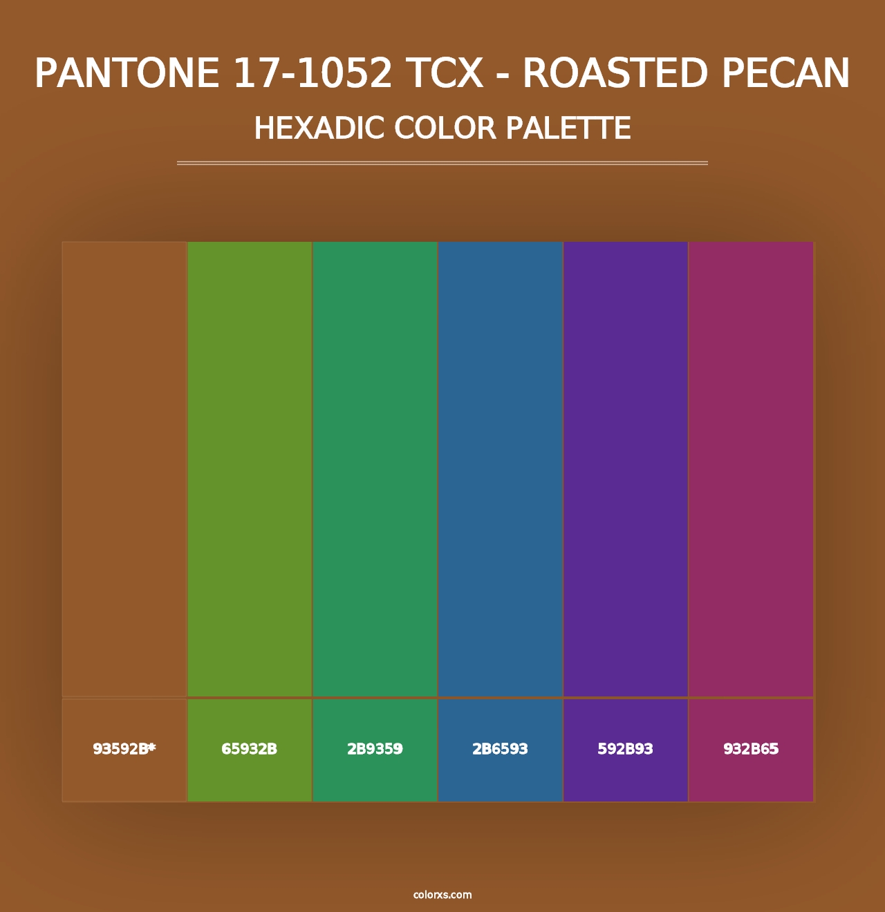 PANTONE 17-1052 TCX - Roasted Pecan - Hexadic Color Palette