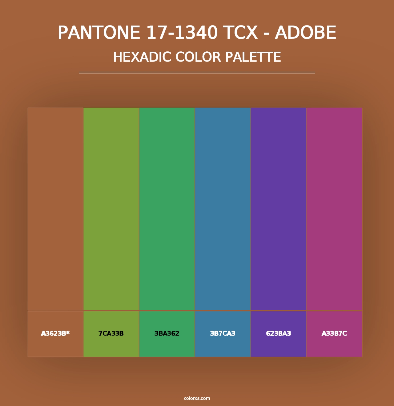 PANTONE 17-1340 TCX - Adobe - Hexadic Color Palette