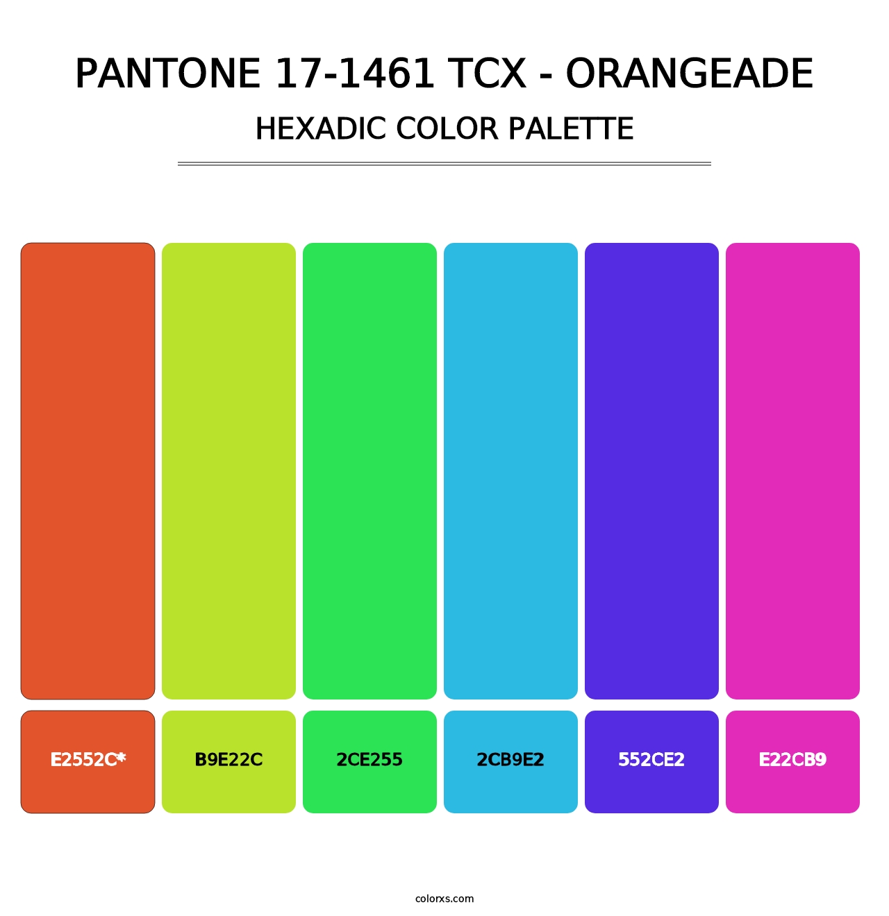 PANTONE 17-1461 TCX - Orangeade - Hexadic Color Palette