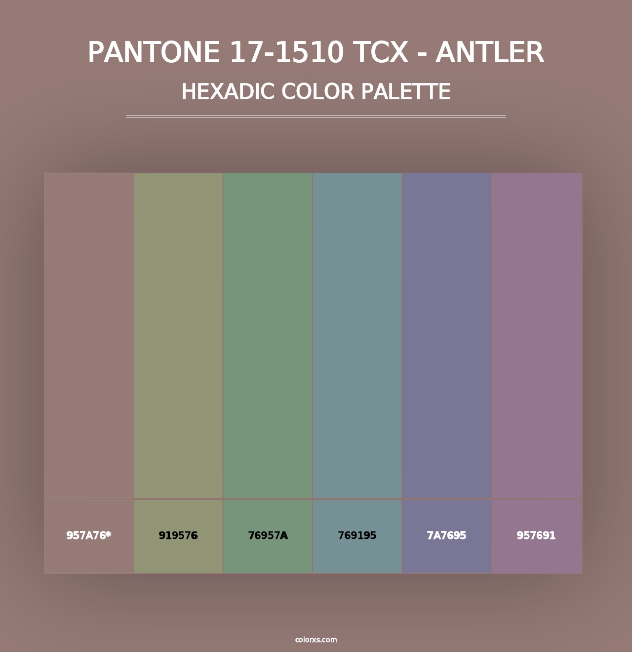 PANTONE 17-1510 TCX - Antler - Hexadic Color Palette