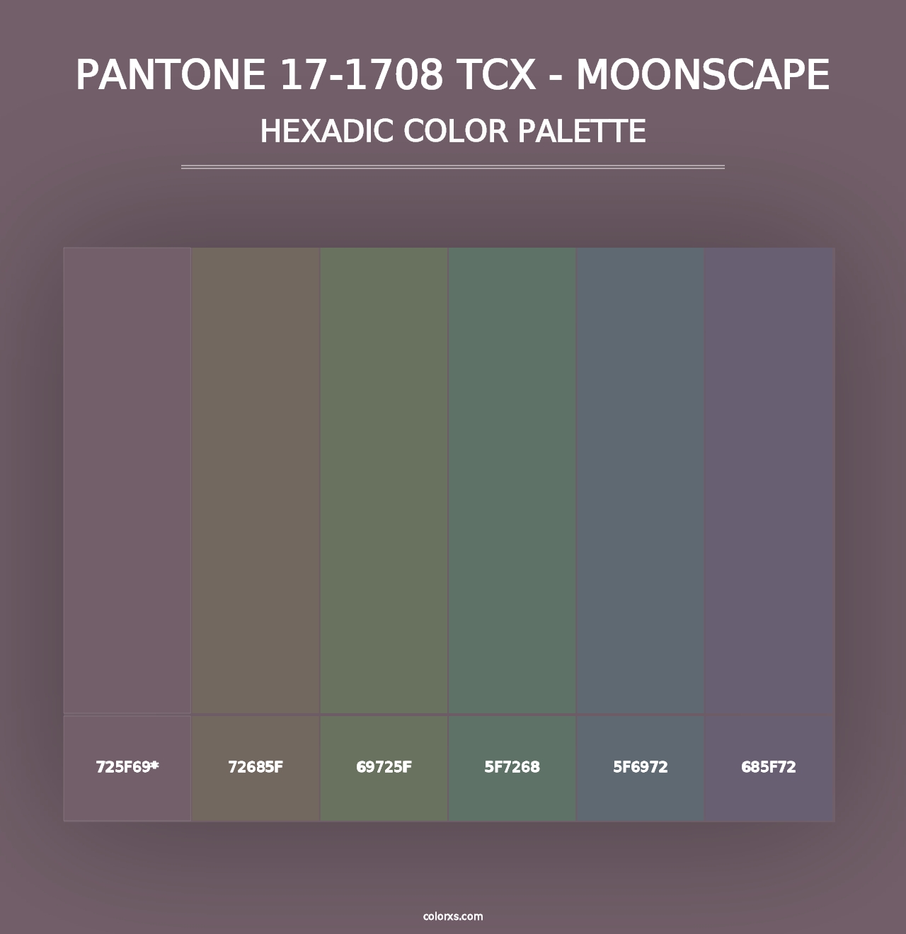 PANTONE 17-1708 TCX - Moonscape - Hexadic Color Palette