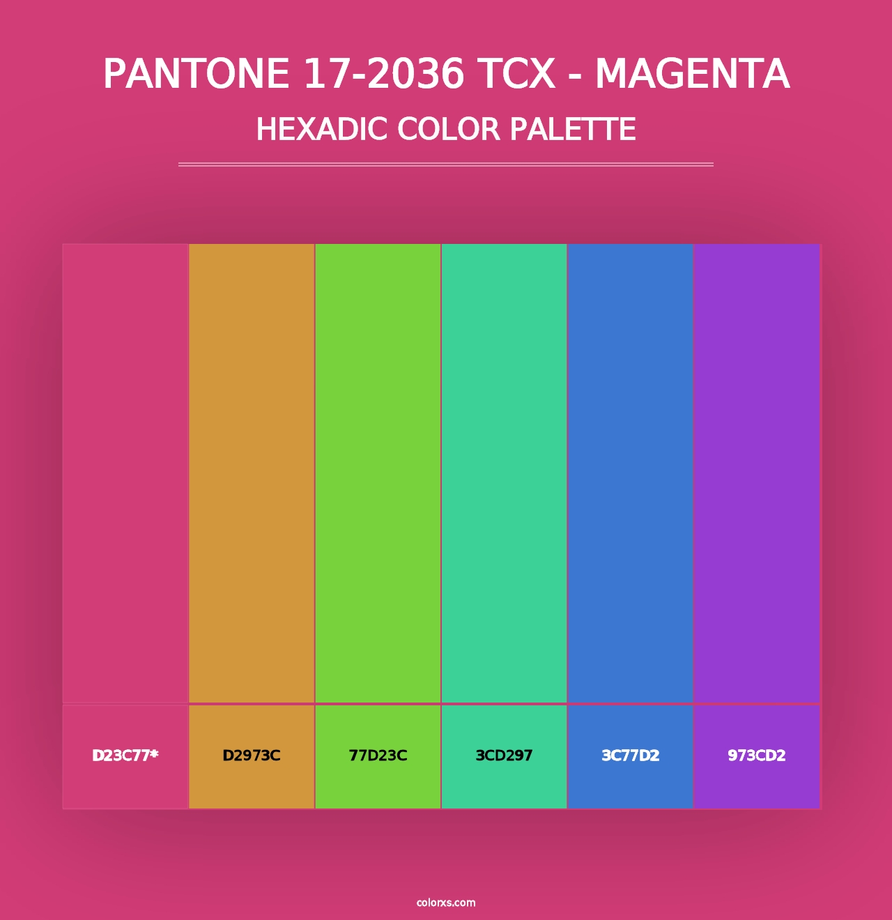 PANTONE 17-2036 TCX - Magenta - Hexadic Color Palette