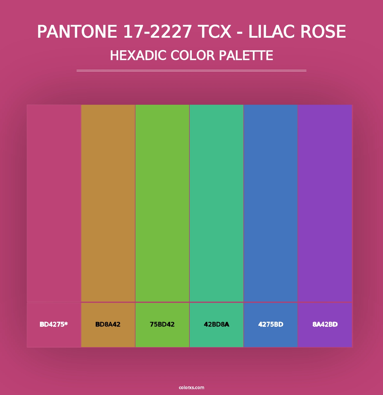 PANTONE 17-2227 TCX - Lilac Rose - Hexadic Color Palette