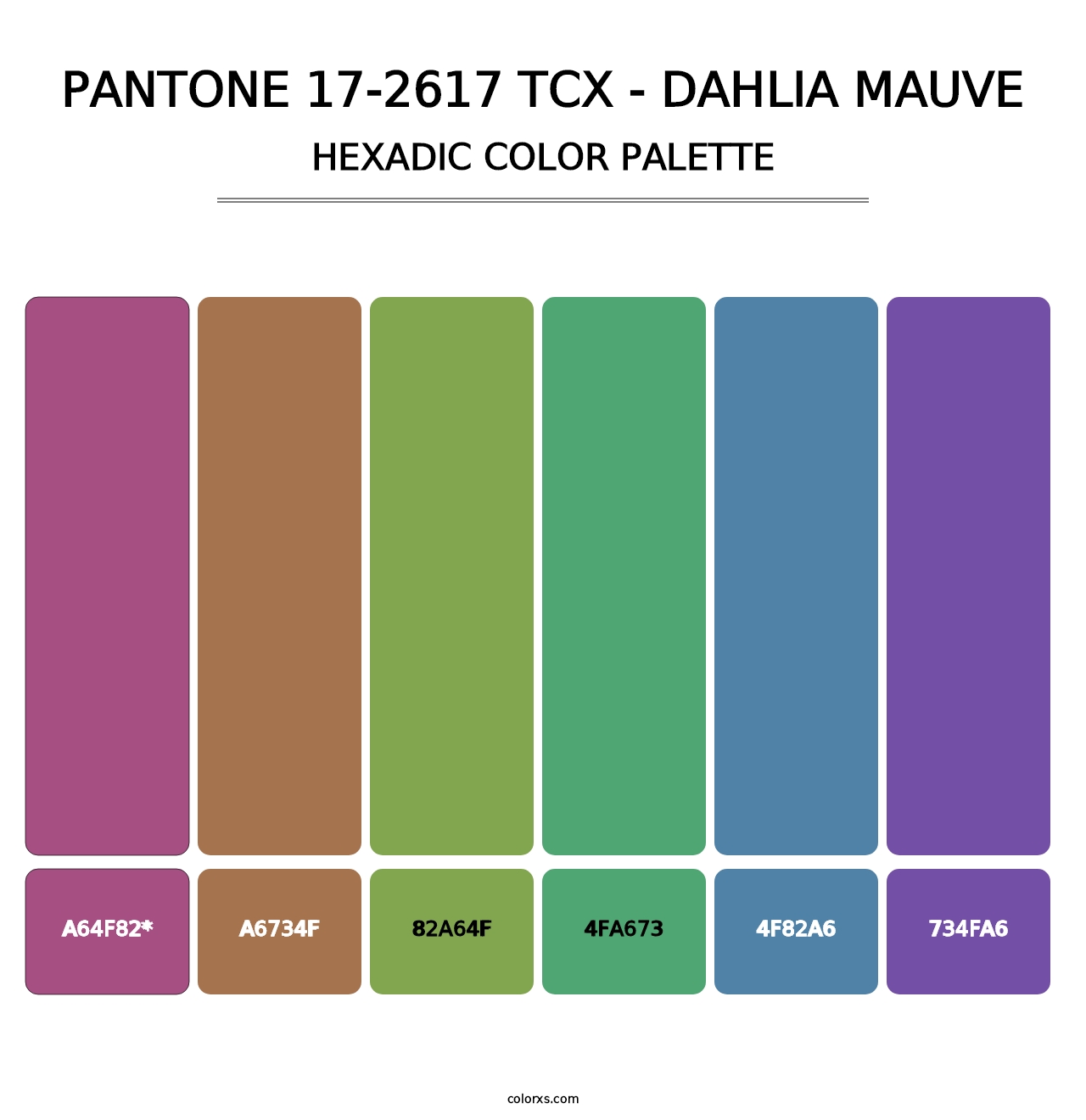 PANTONE 17-2617 TCX - Dahlia Mauve - Hexadic Color Palette