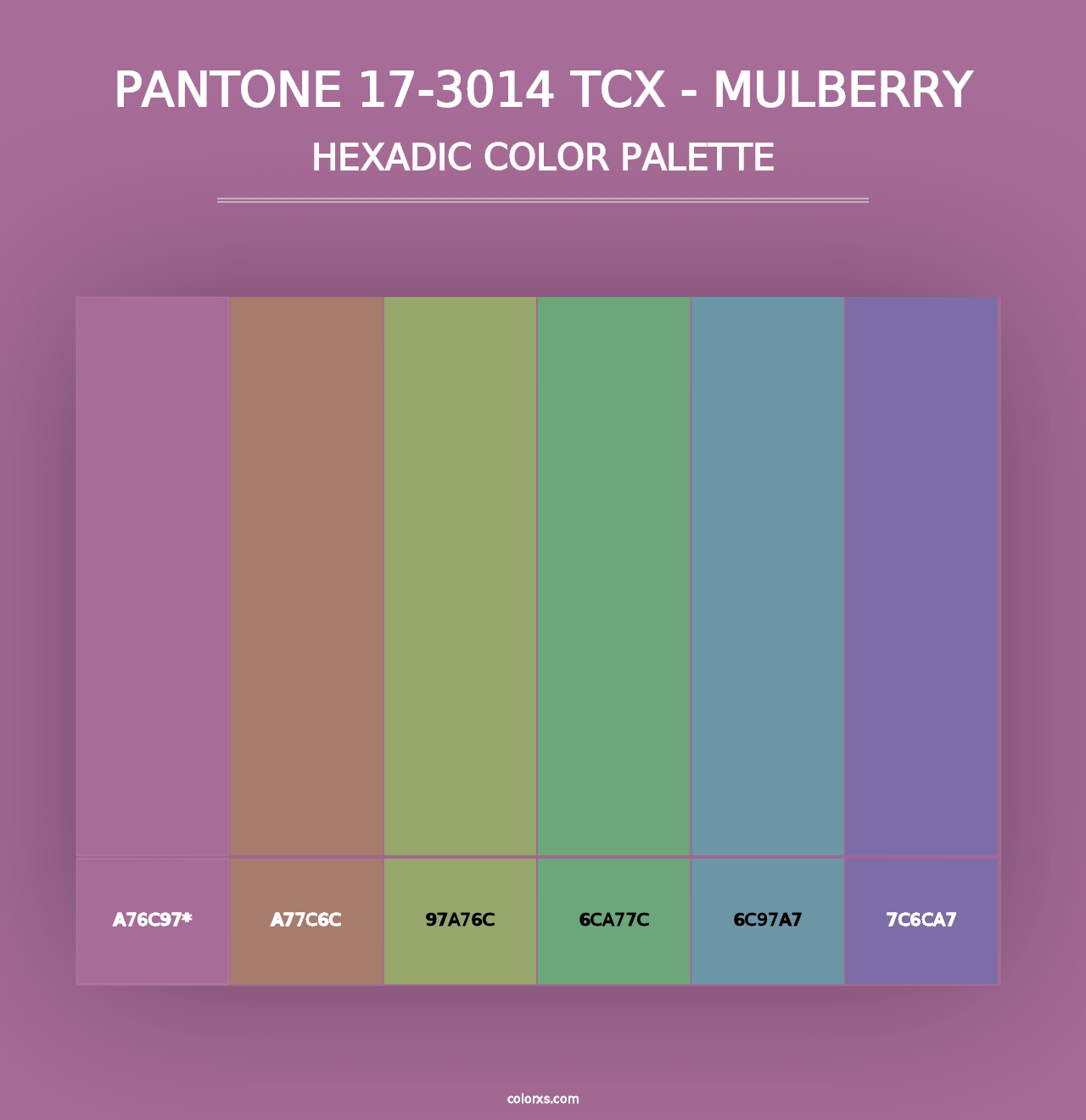 PANTONE 17-3014 TCX - Mulberry - Hexadic Color Palette