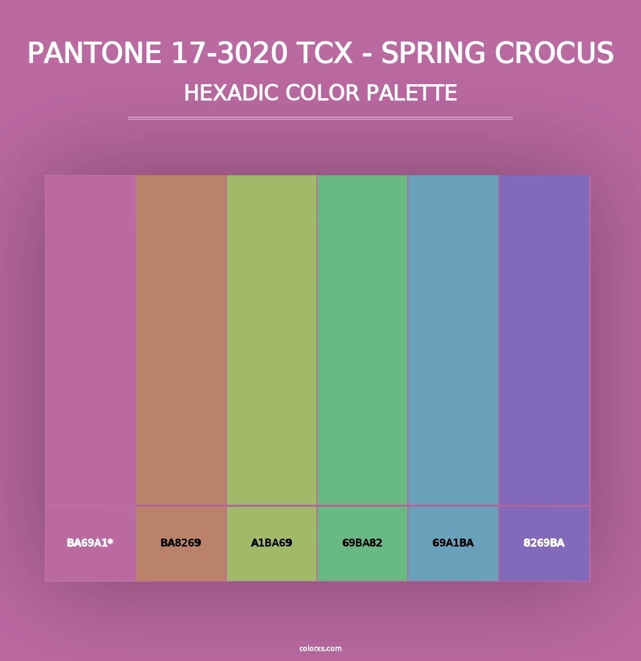 PANTONE 17-3020 TCX - Spring Crocus - Hexadic Color Palette