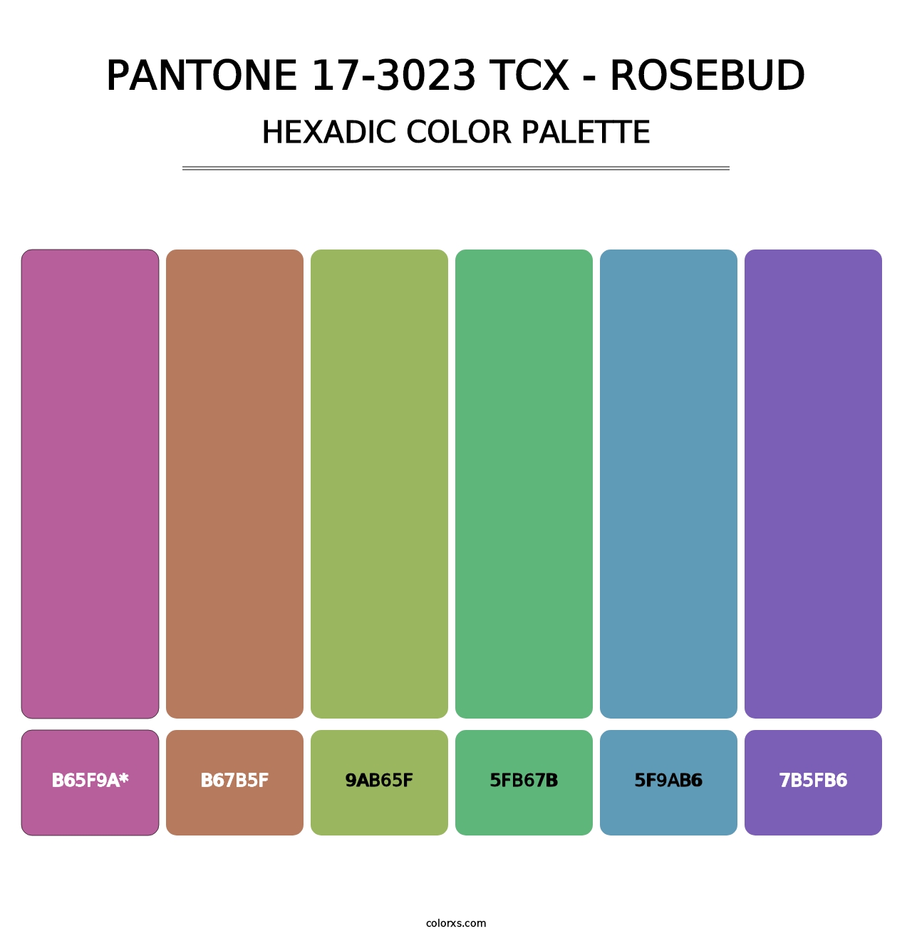 PANTONE 17-3023 TCX - Rosebud - Hexadic Color Palette