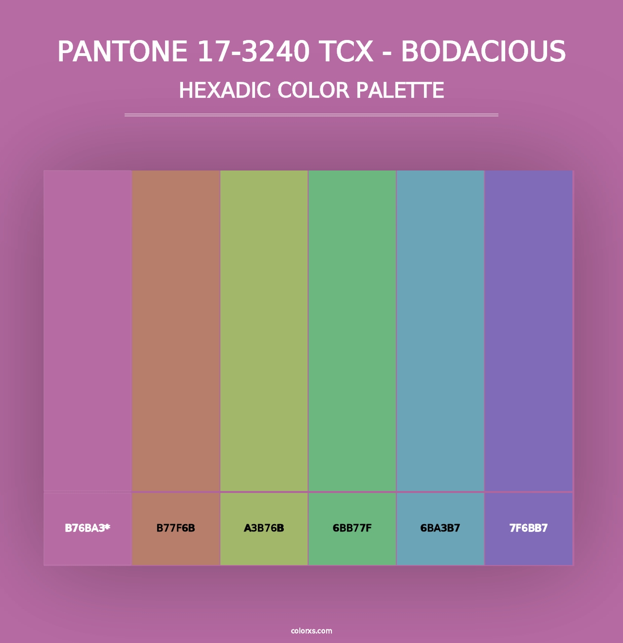 PANTONE 17-3240 TCX - Bodacious - Hexadic Color Palette